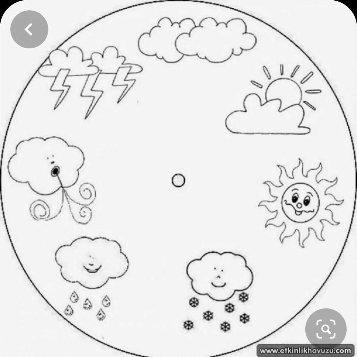 Children's weather coloring book