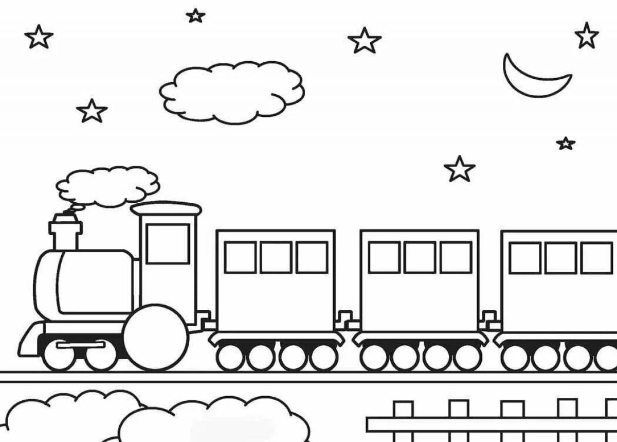 A fun train coloring book for kids