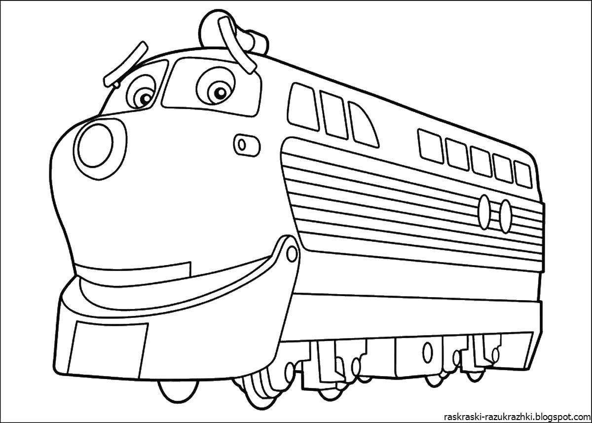 Живой поезд раскраски для детей