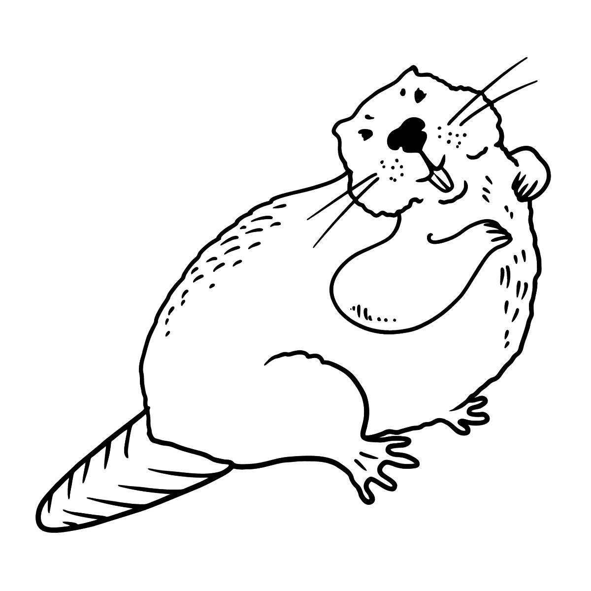 Amazing beaver coloring pages for kids