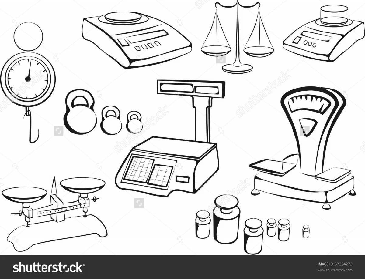 Colored scales coloring pages for kids