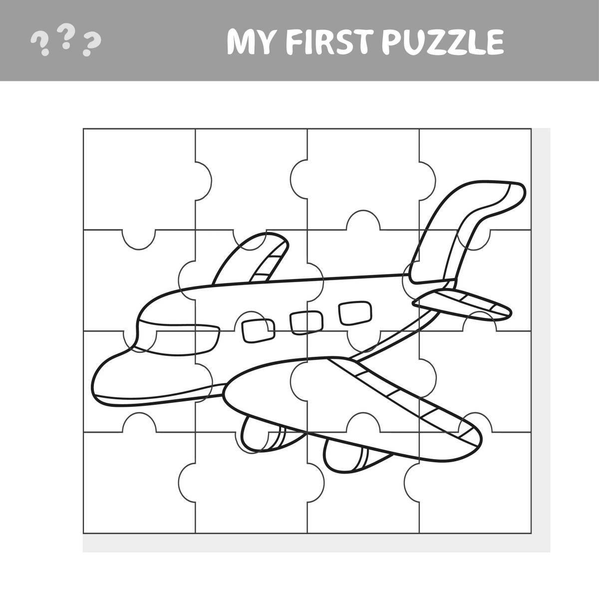 Colorful children's coloring puzzle