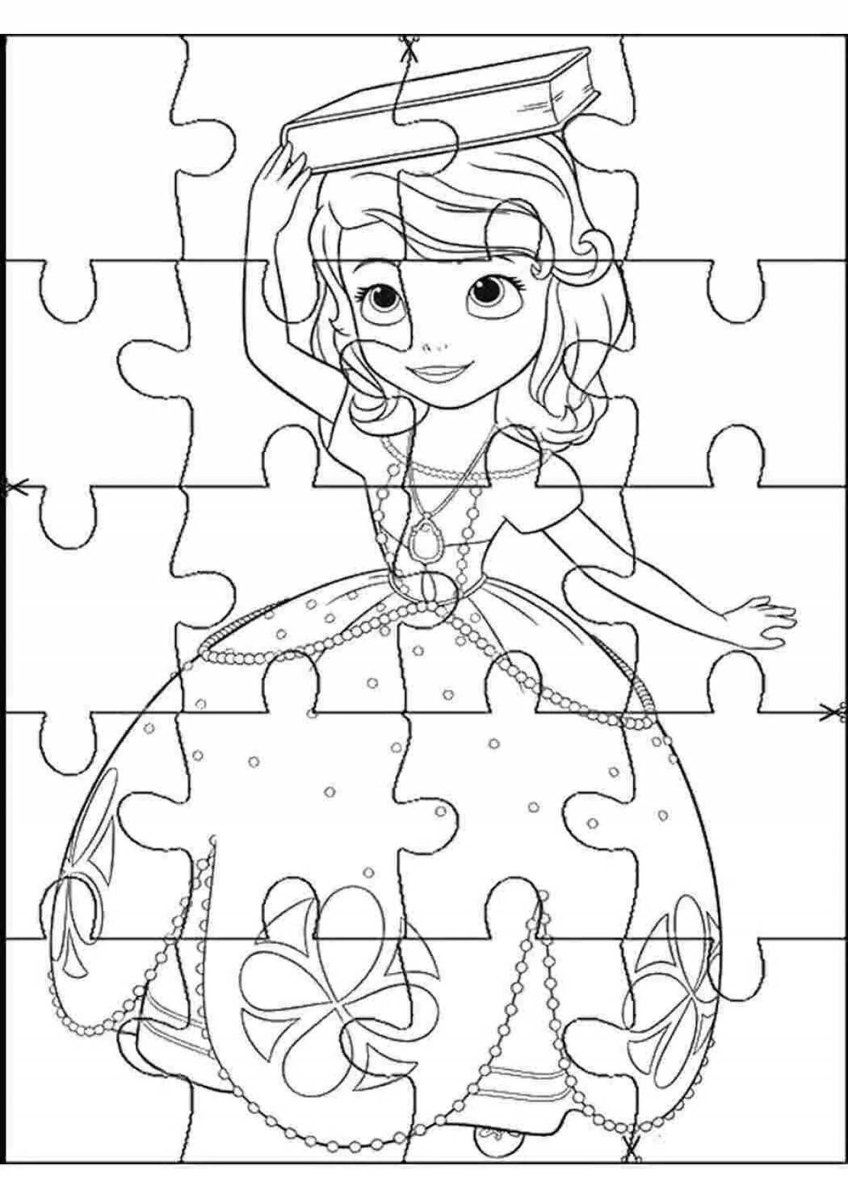Coloring puzzle for children