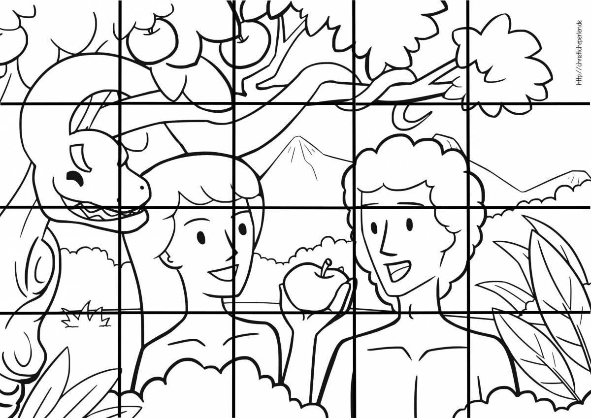 Vibrant children's coloring puzzle