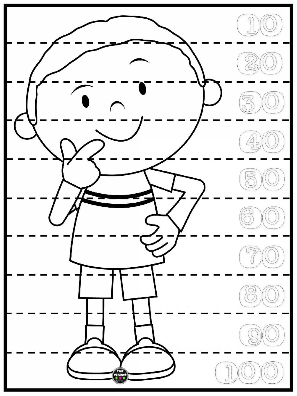 Colorful coloring puzzle for preschoolers