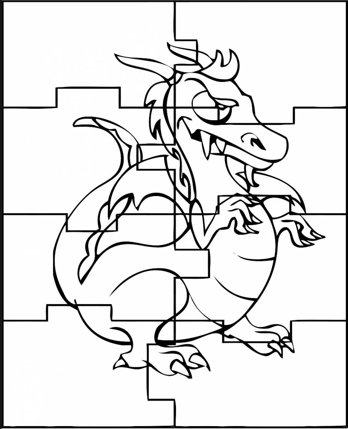 A fun coloring puzzle for preschoolers