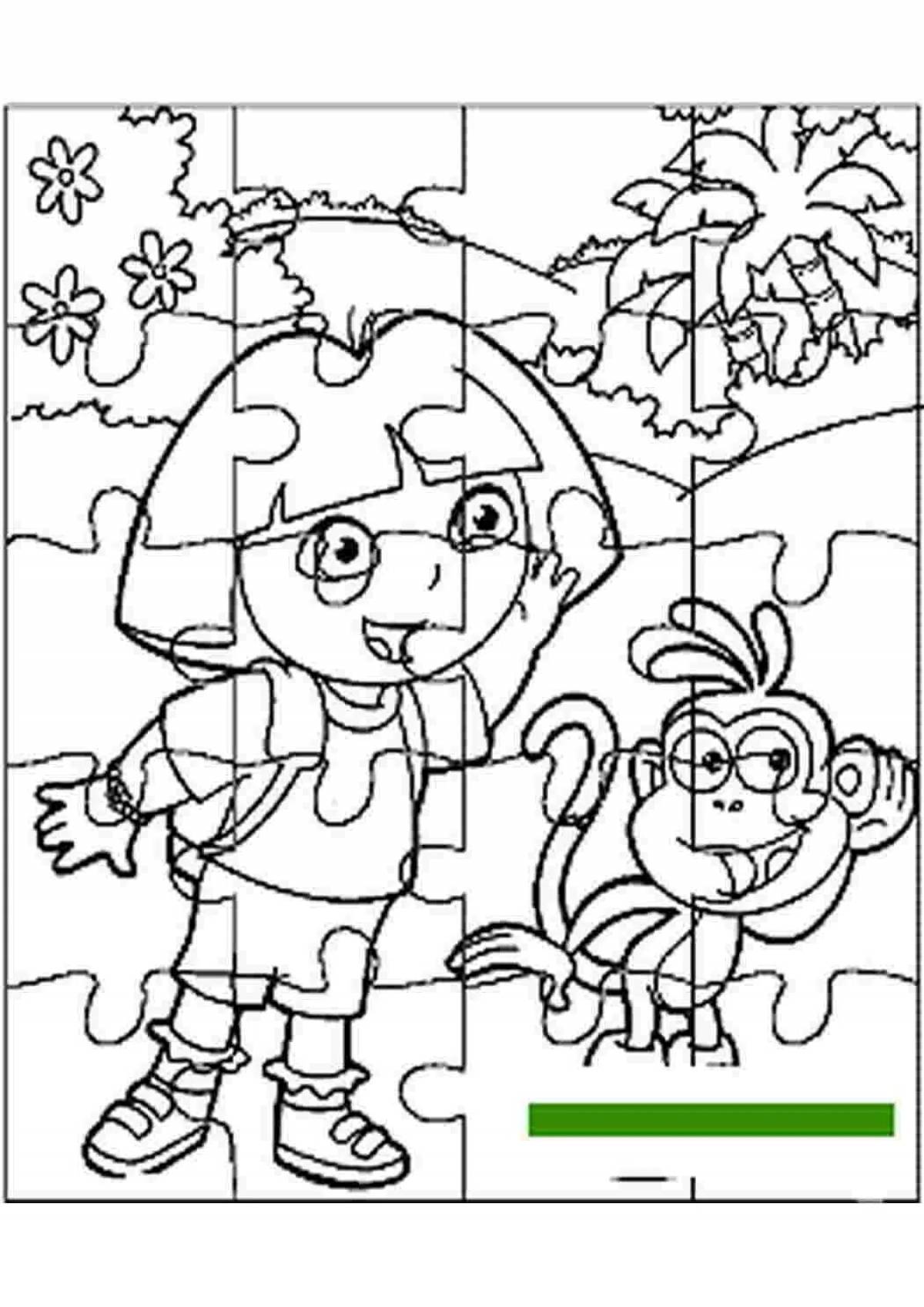 A fun coloring puzzle for preschoolers