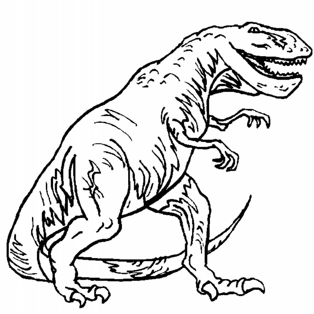 Colorful tyrannosaurus coloring pages for kids
