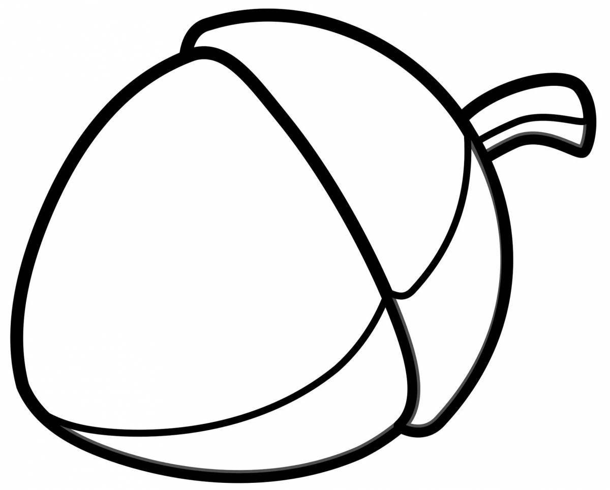 Vibrant acorn coloring page for kids
