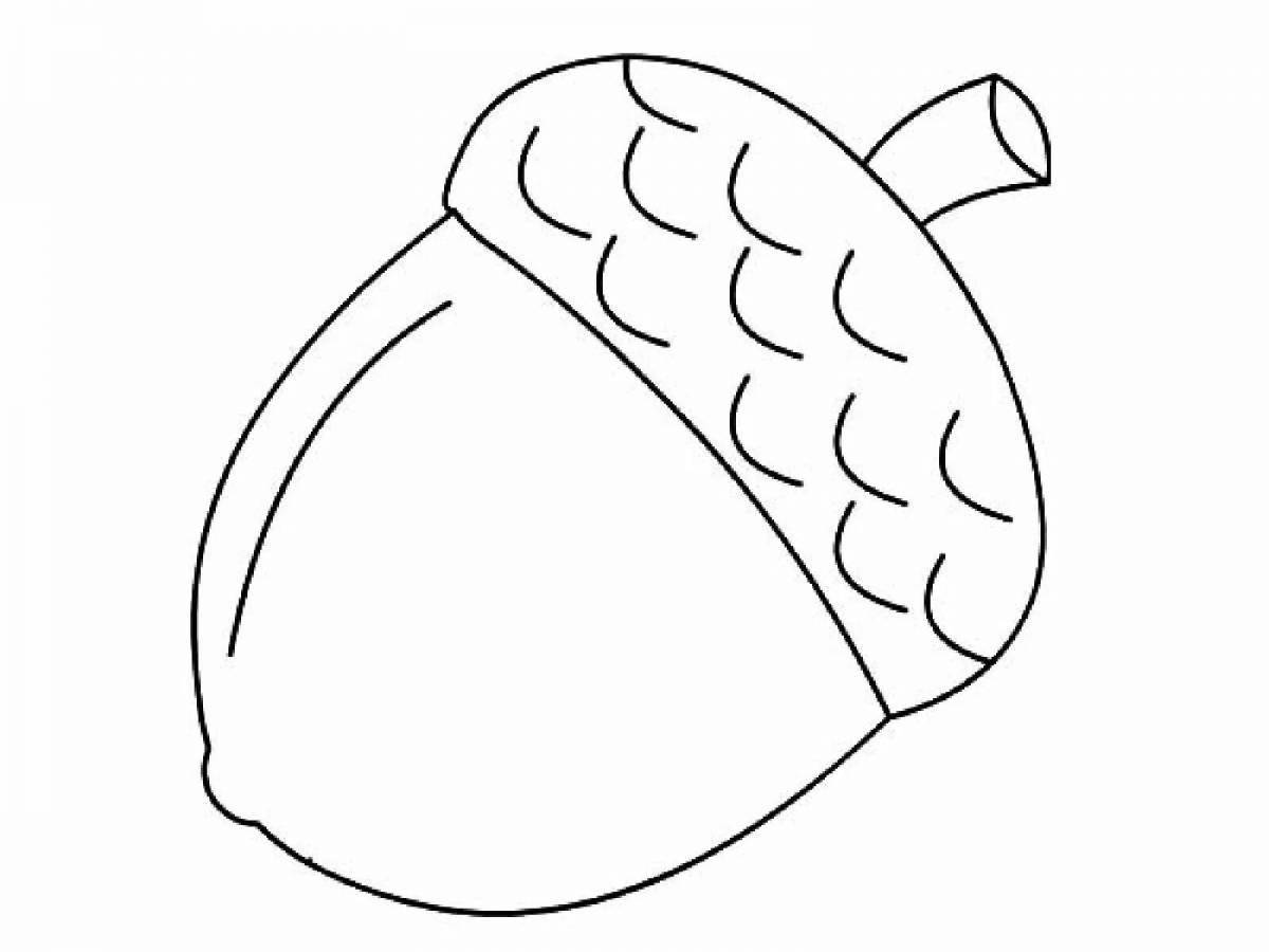 Adorable acorn coloring book for kids