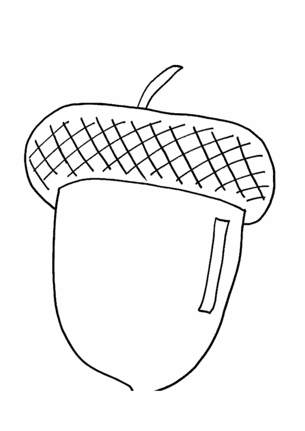 Увлекательная раскраска acorn для детей