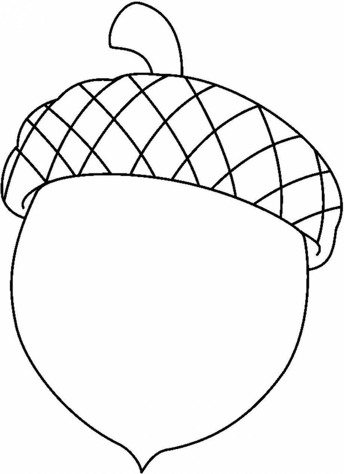 Outstanding acorn coloring page for kids