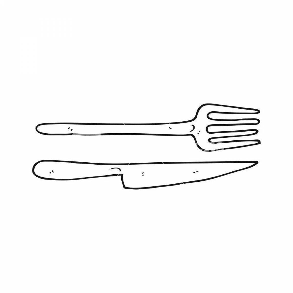Coloring fork for the little ones