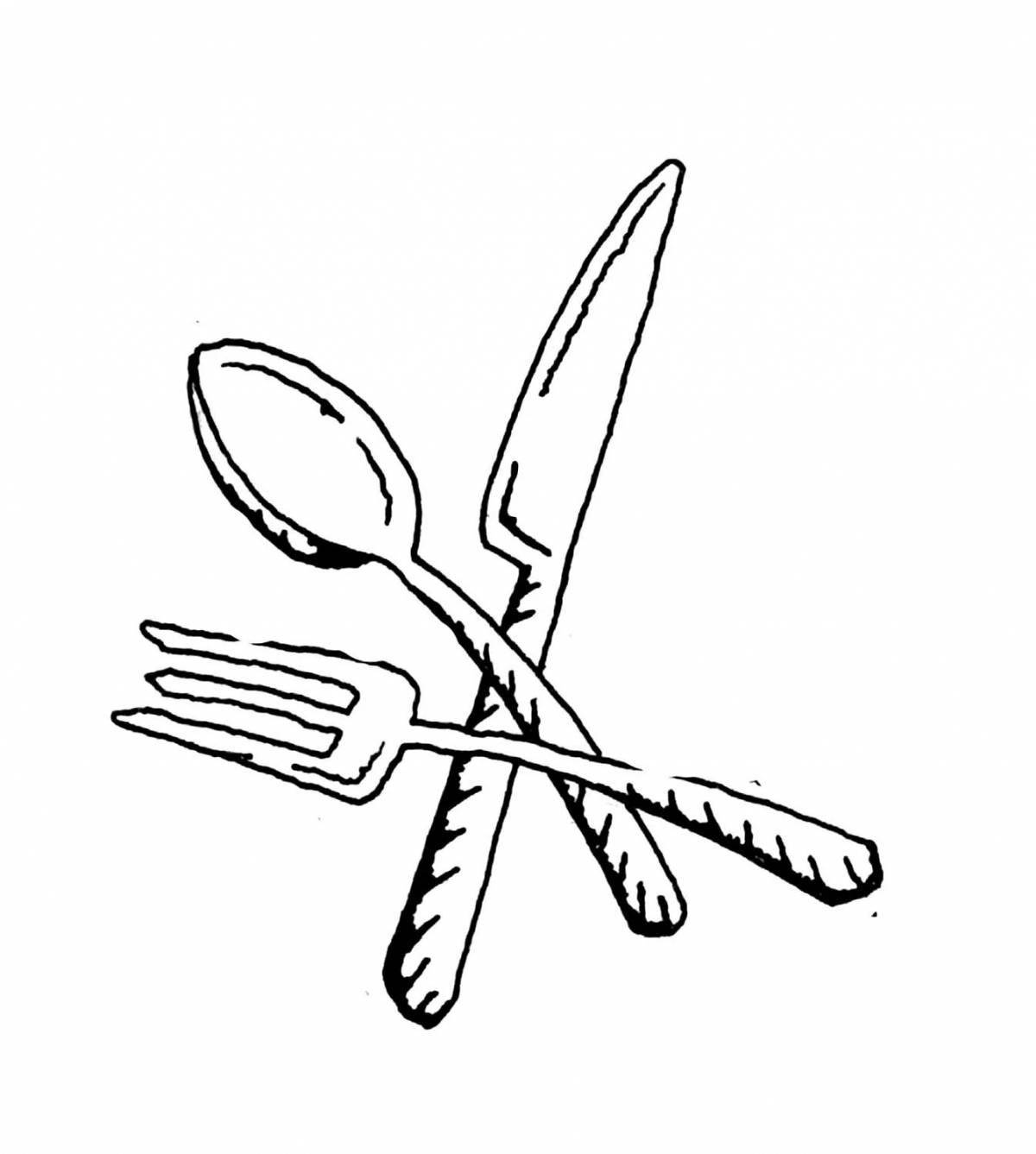 Jolly fork coloring book for babies