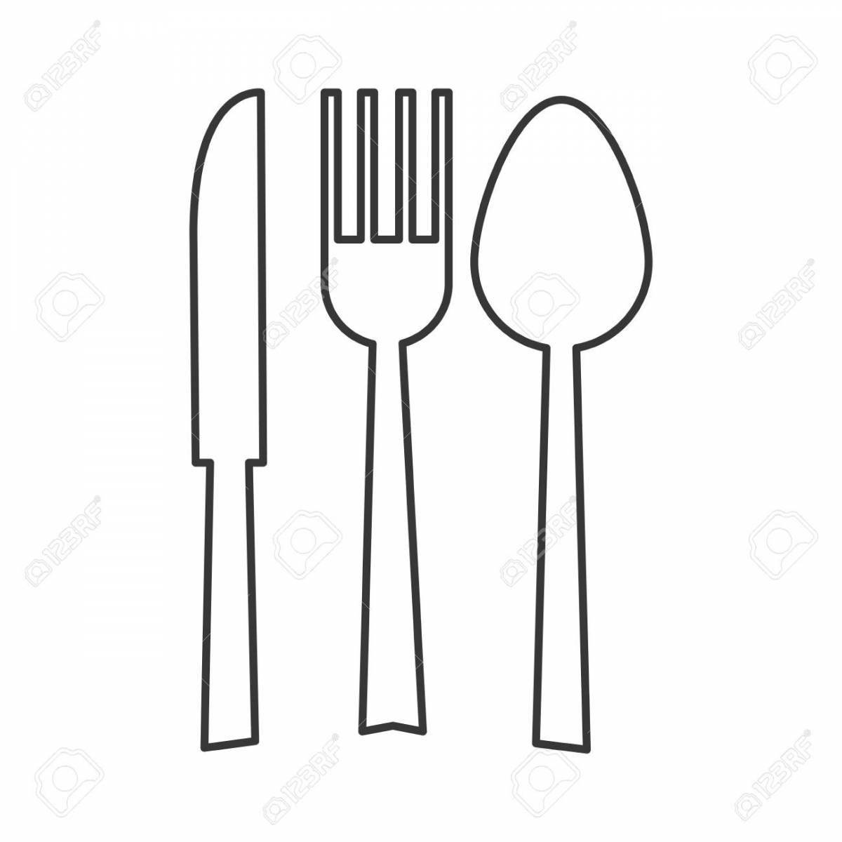 Children's holiday fork coloring book