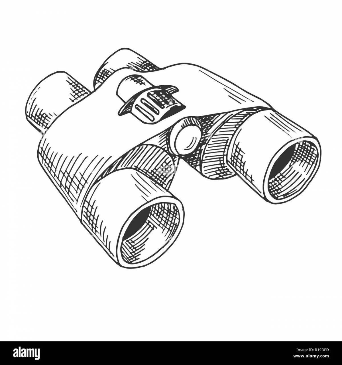 Fun binoculars coloring book for little ones