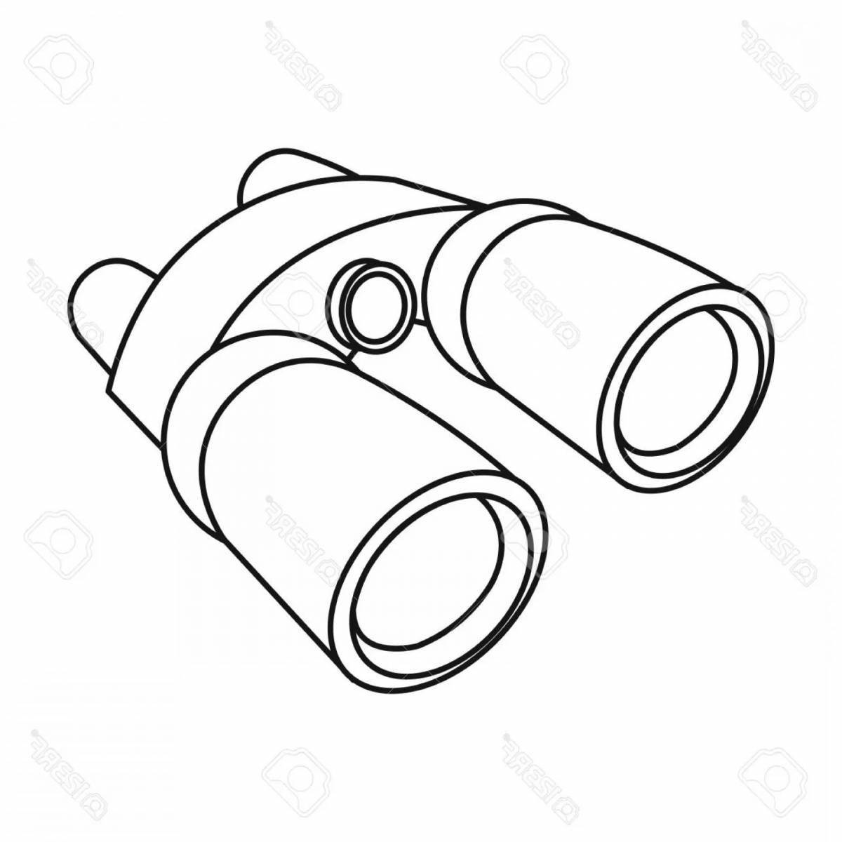 Creative binoculars coloring for little ones