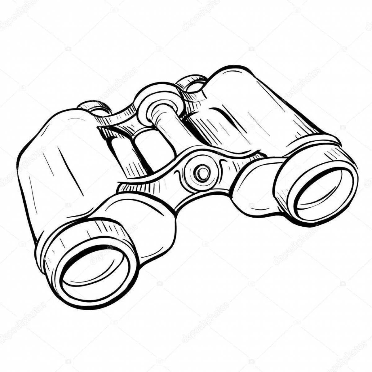 Fun coloring binoculars for kids