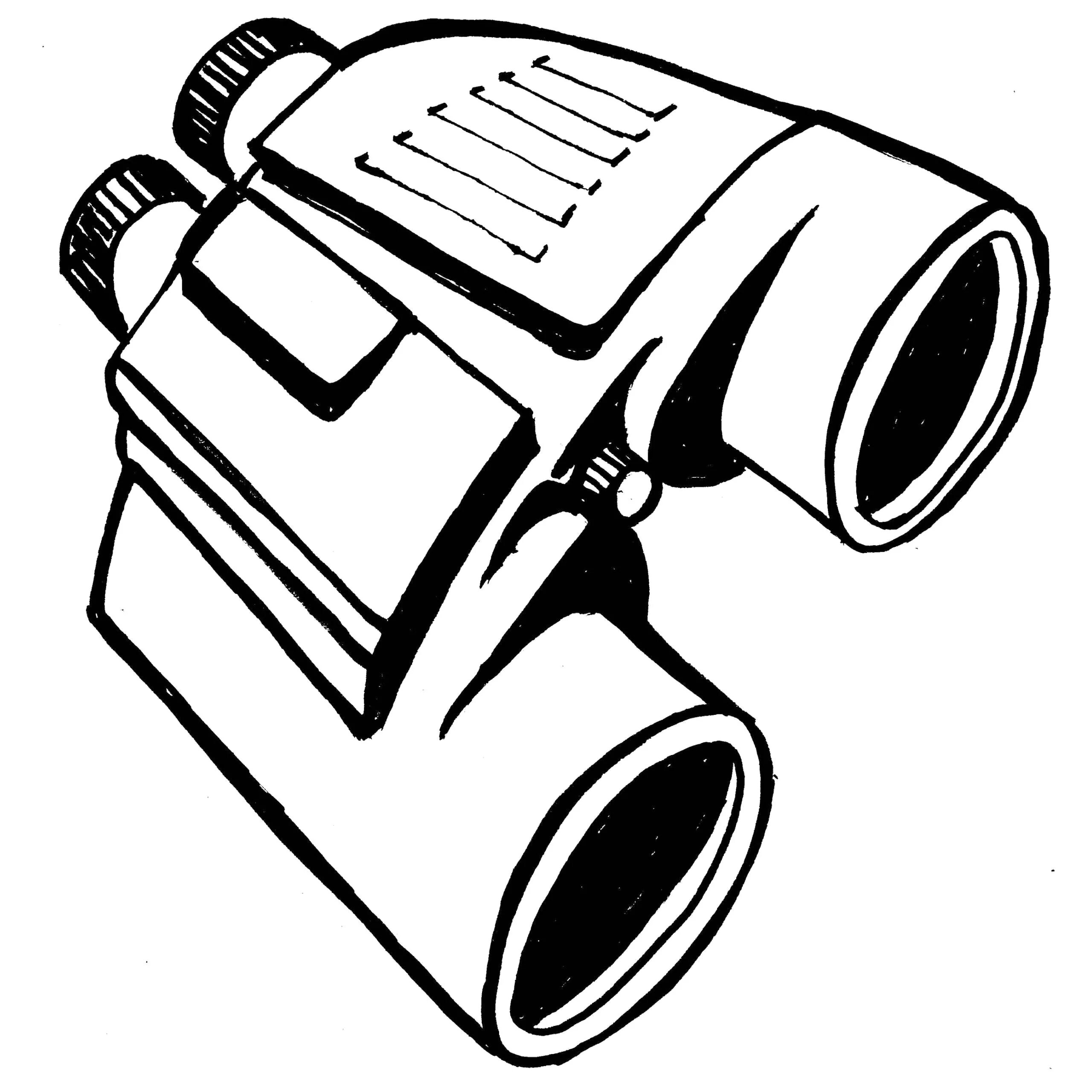 Creative binoculars coloring for kids