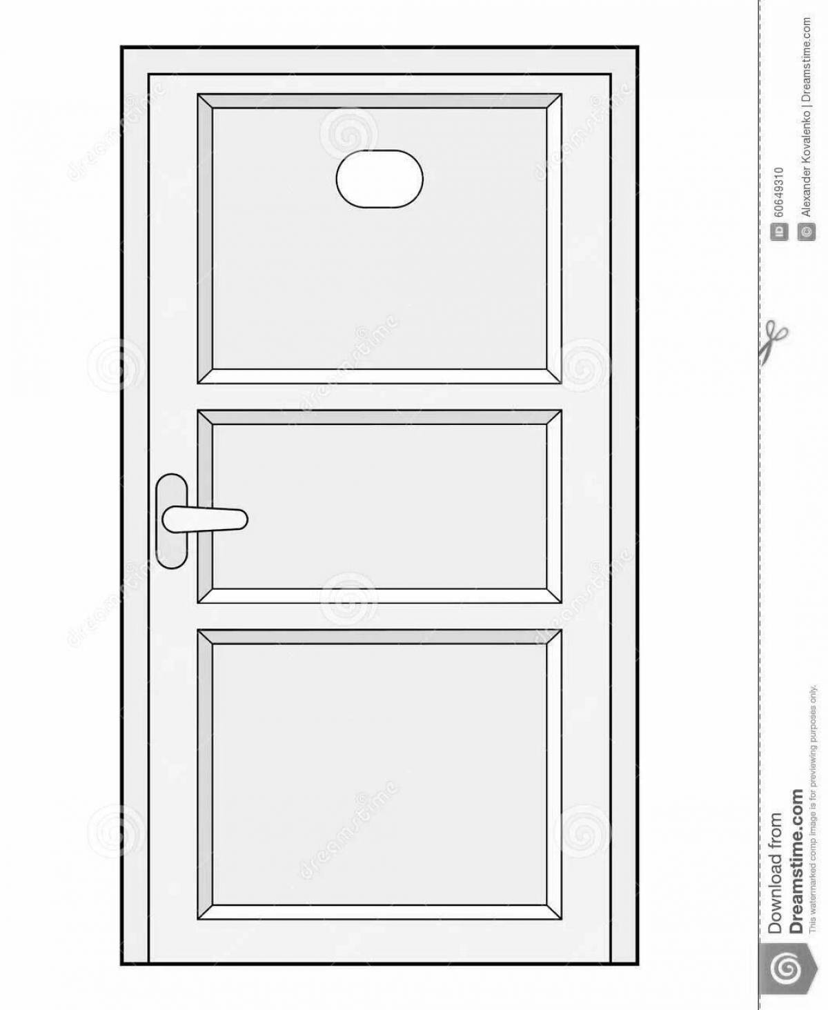 Joyful door coloring book for kids
