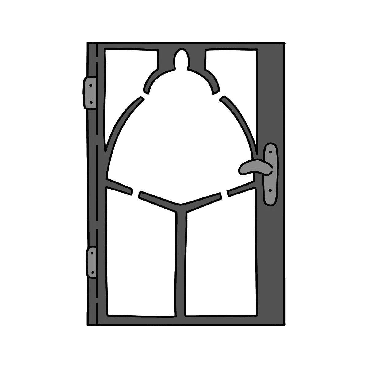 Bright door coloring book for kids