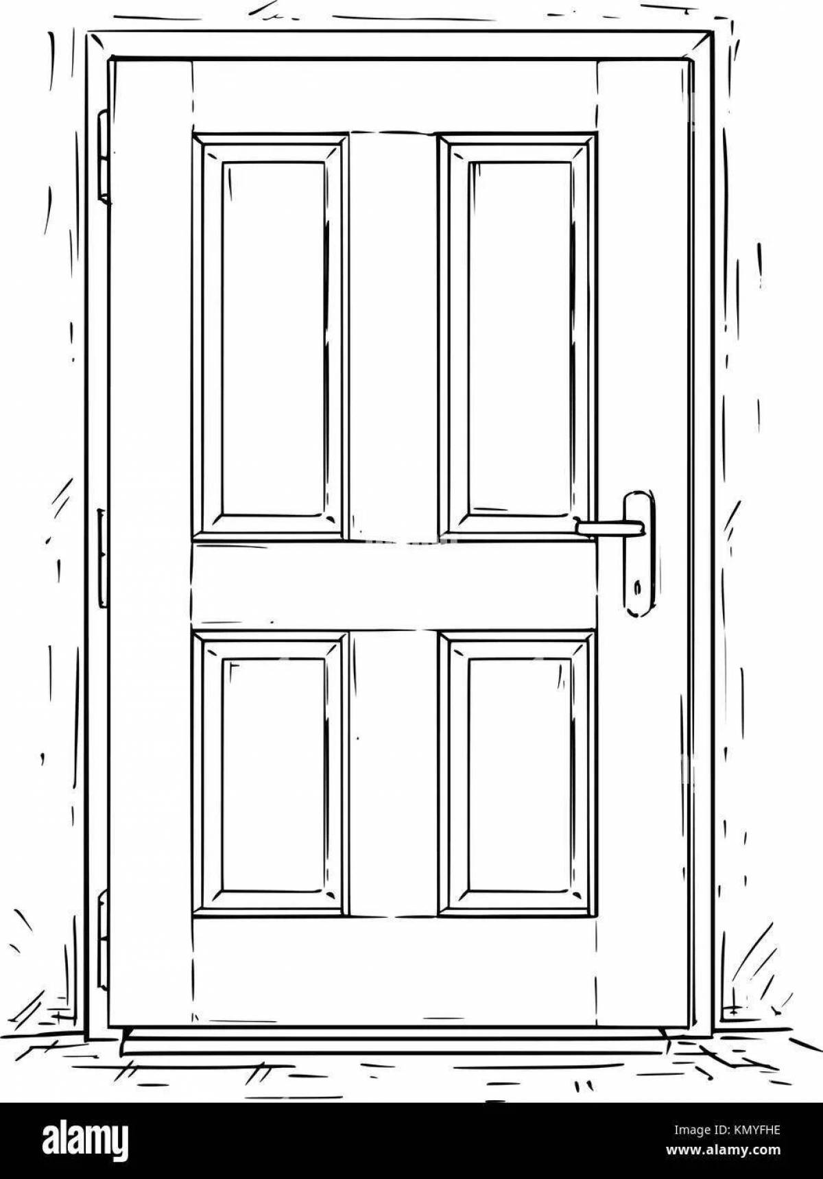 Fun door coloring for kids