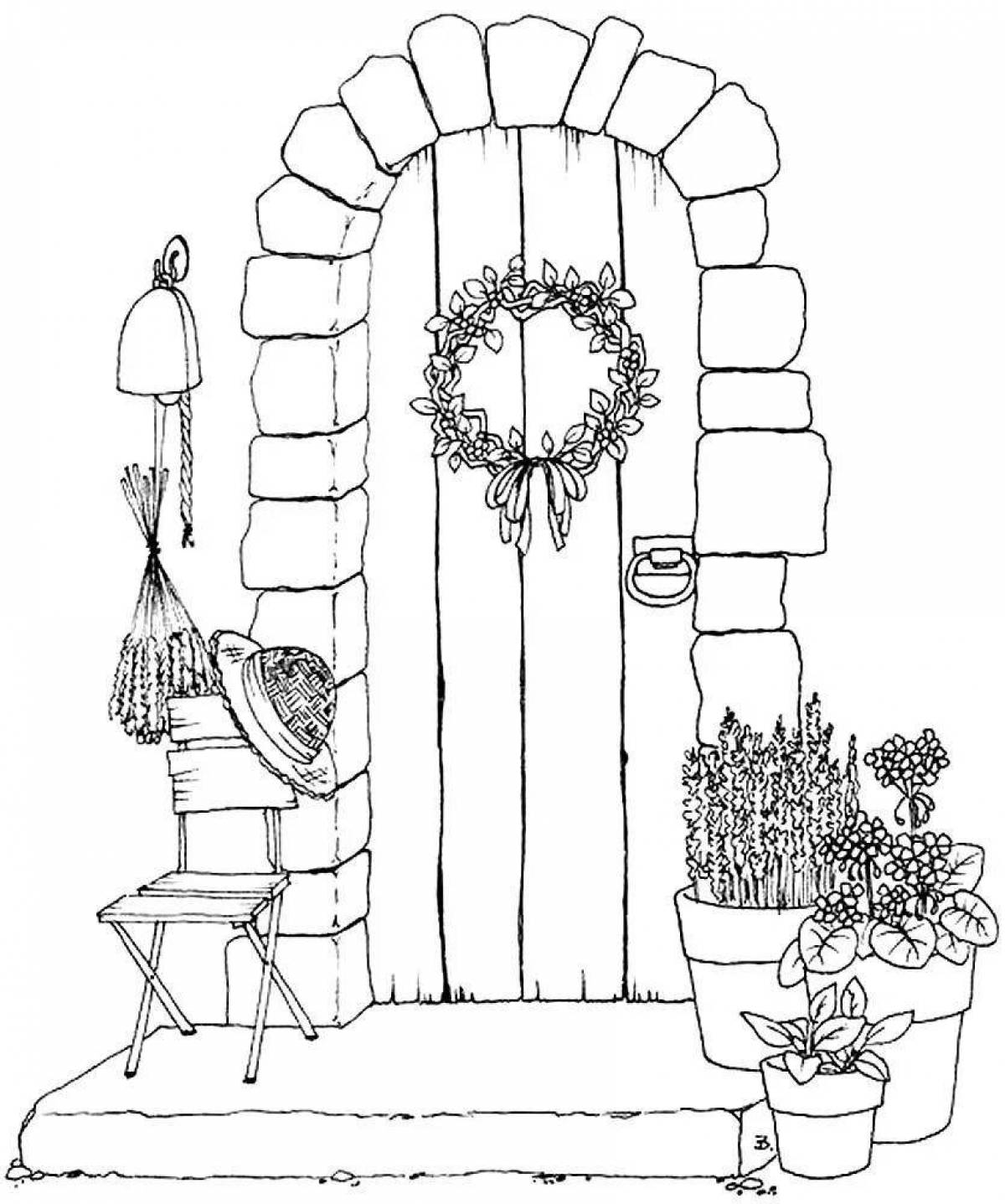Sweet door coloring book for kids