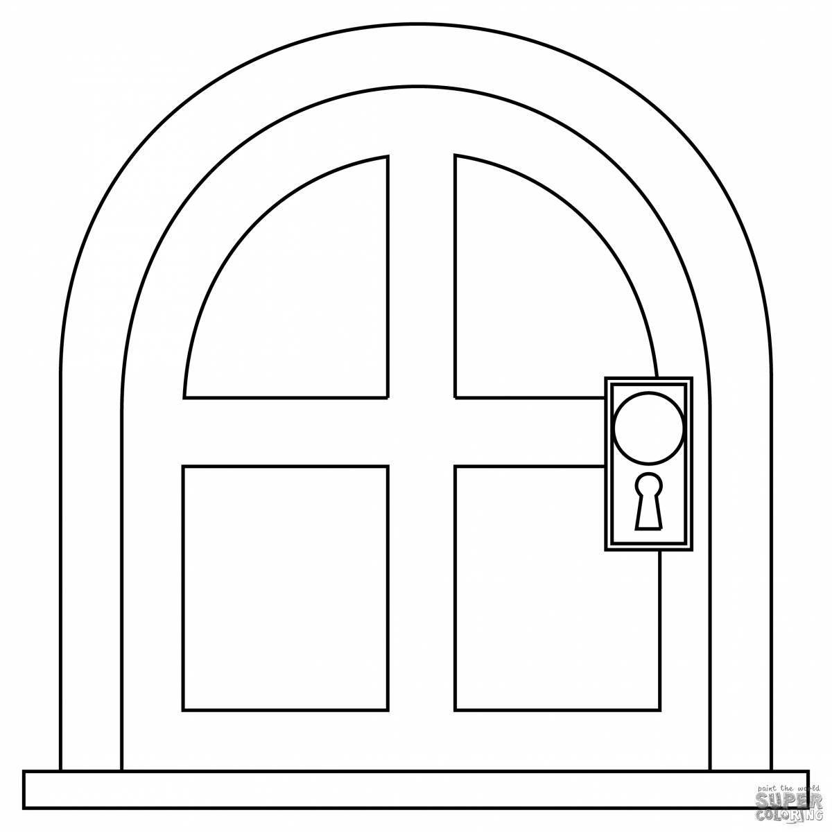 Adorable door coloring book for kids