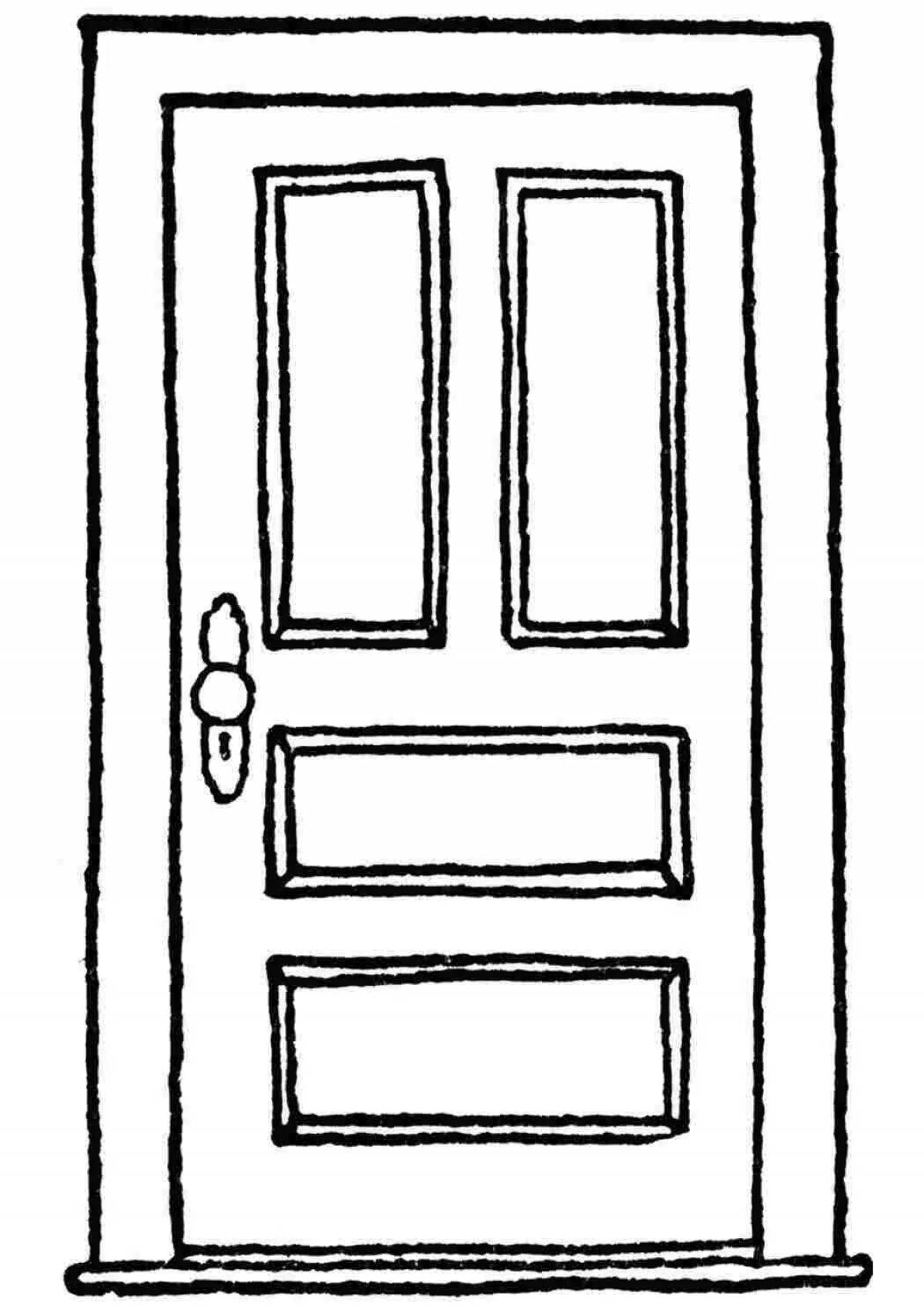 Awesome door coloring pages for kids