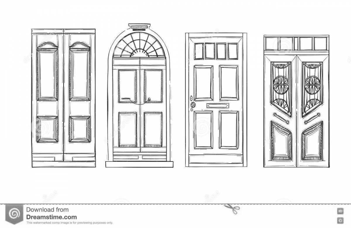 Exciting door coloring book for kids