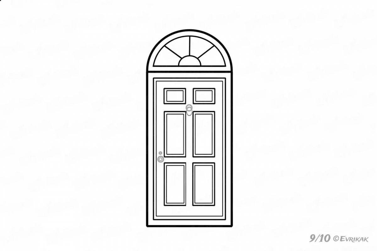 Coloring page wonderful door for kids