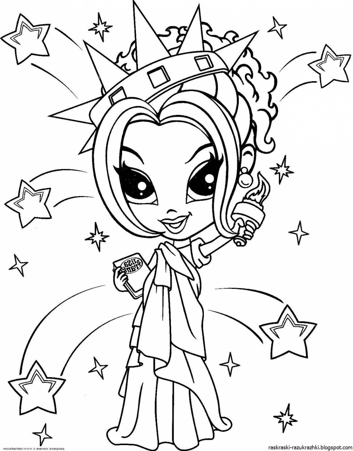 Brilliant coloring page 6 for girls