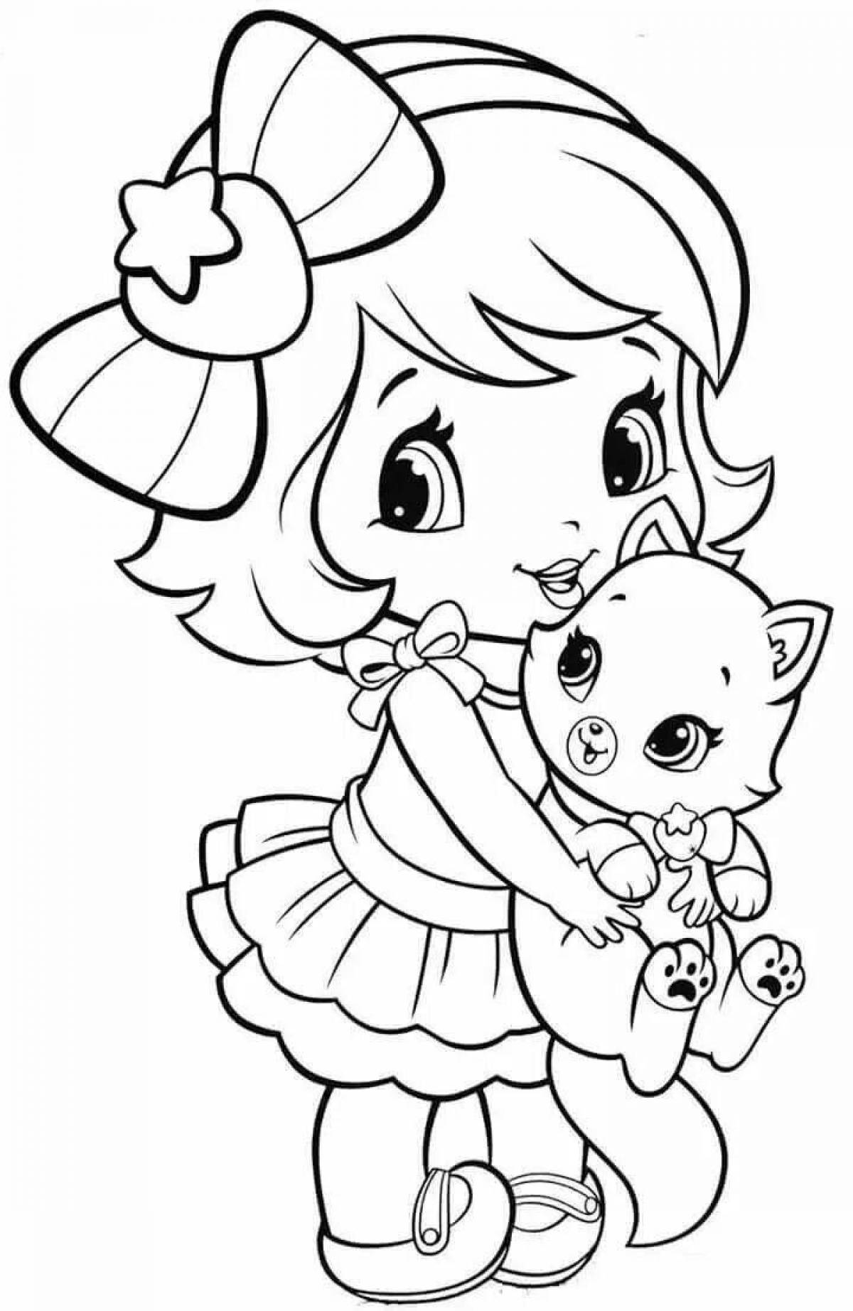 Violent coloring page 6 for girls