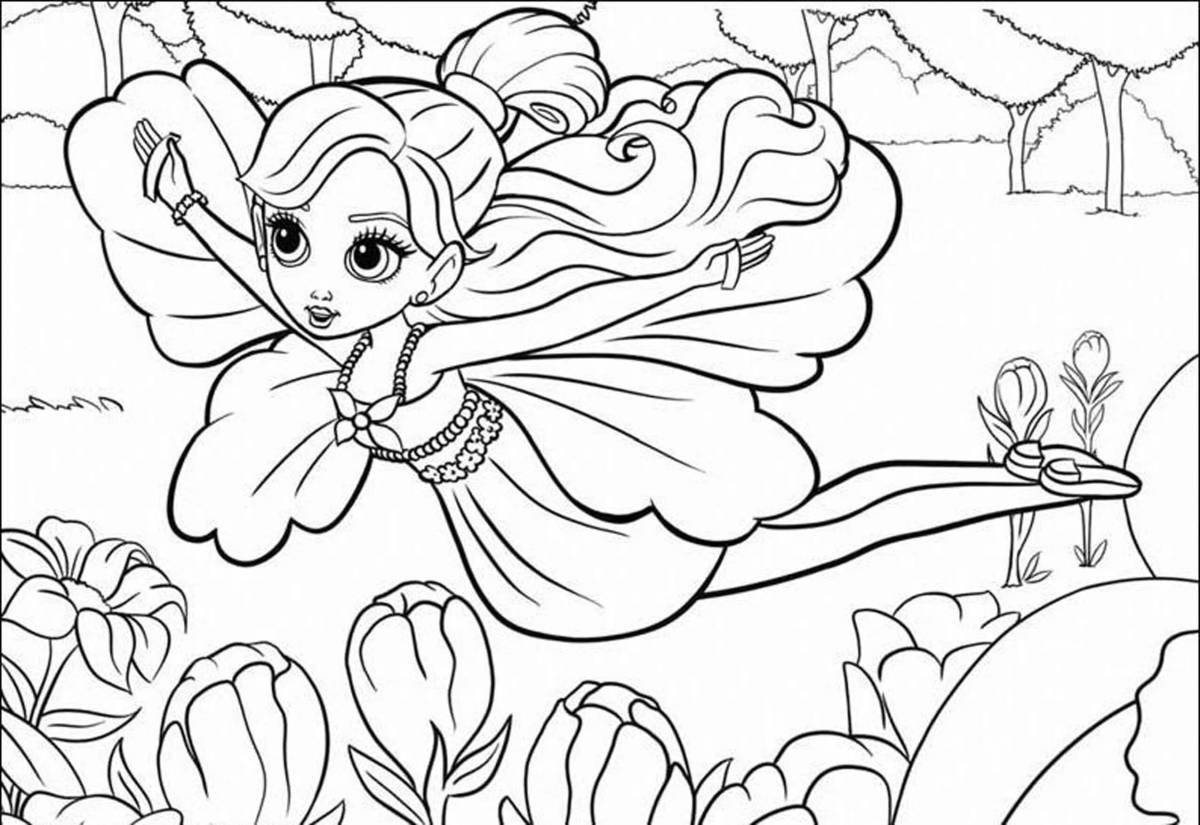 Fancy coloring page 6 for girls