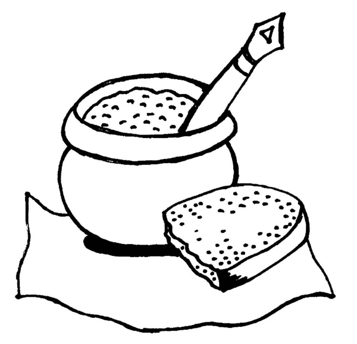 Charming oatmeal coloring book