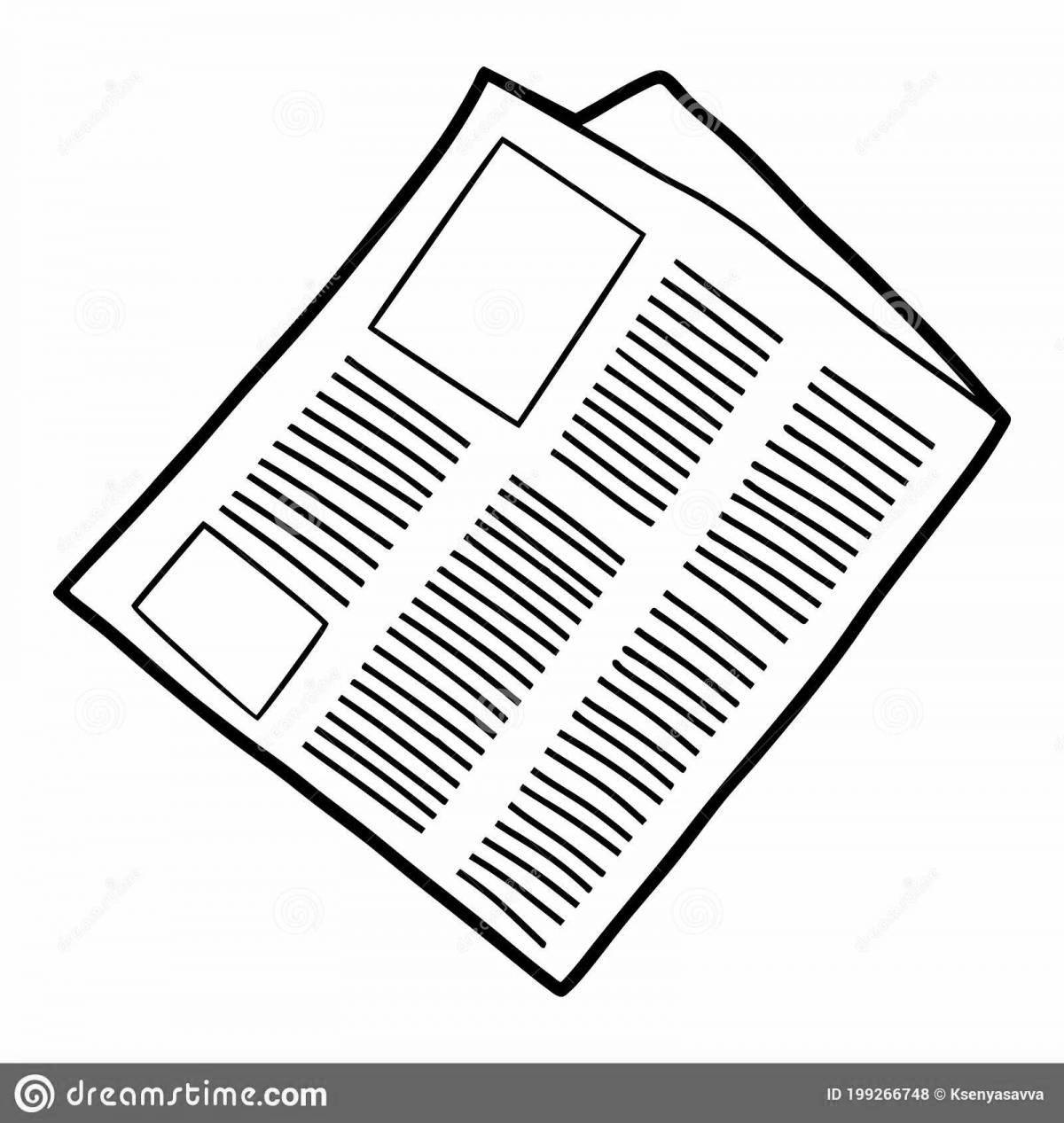 Fun newspaper coloring book for kids