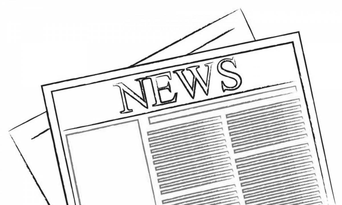 Creative newspaper coloring book for kids