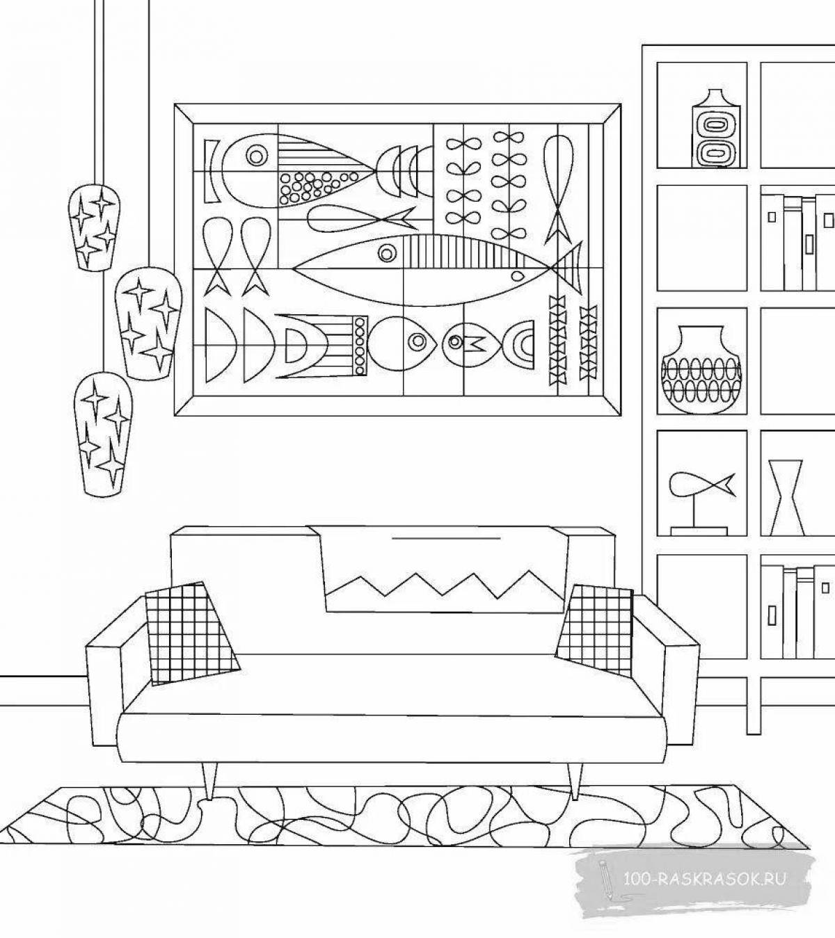 Colouring awesome dollhouse