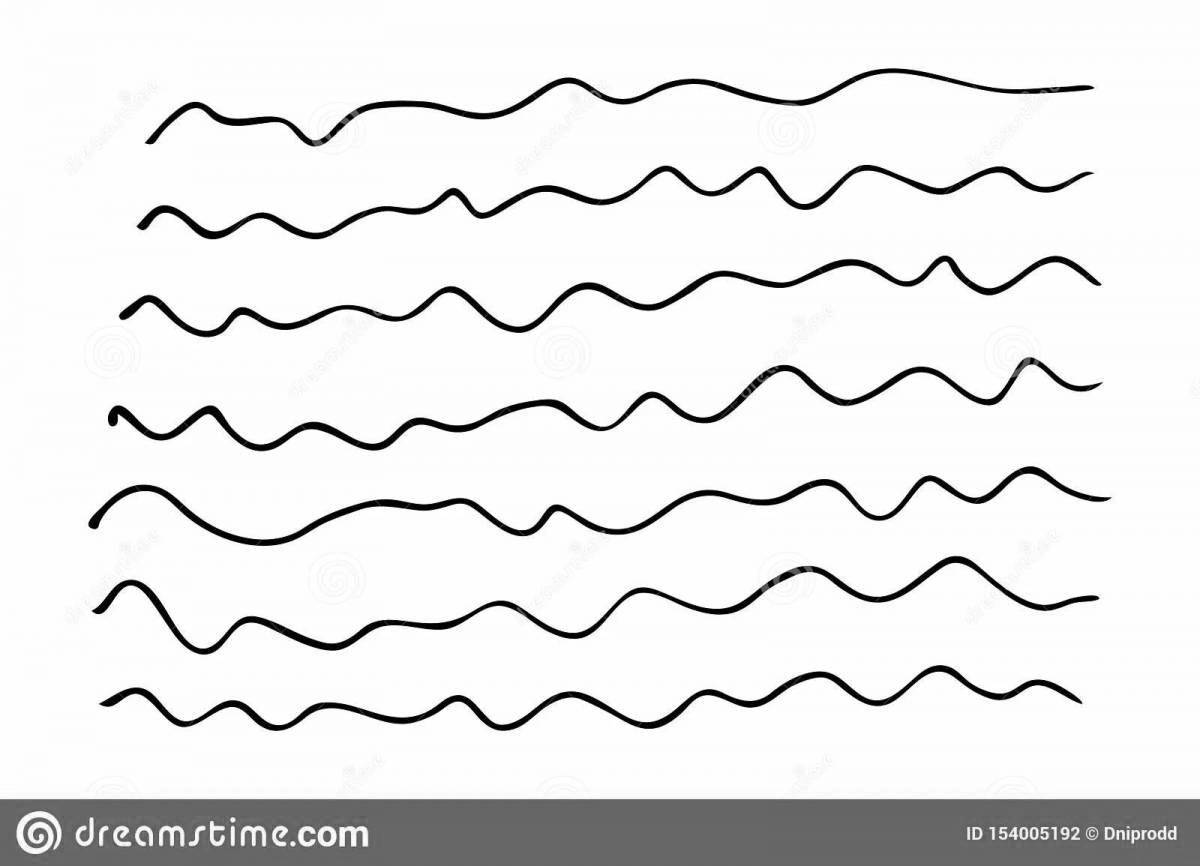 Живые волны раскраски для детей