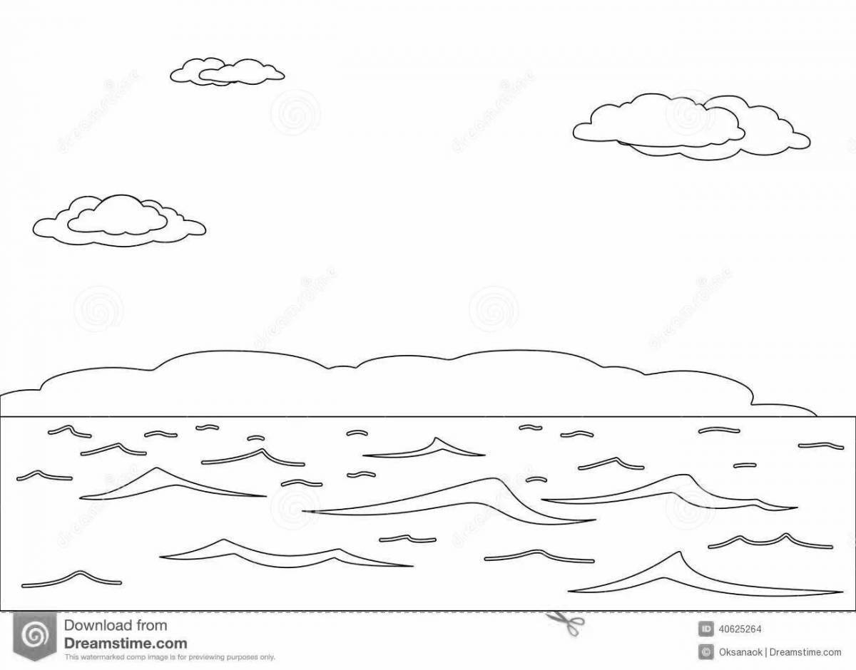 Amazing waves coloring book for kids