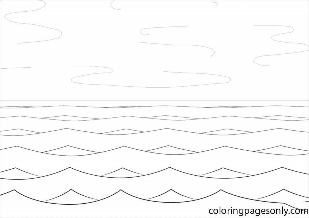 Radiant waves coloring book for kids