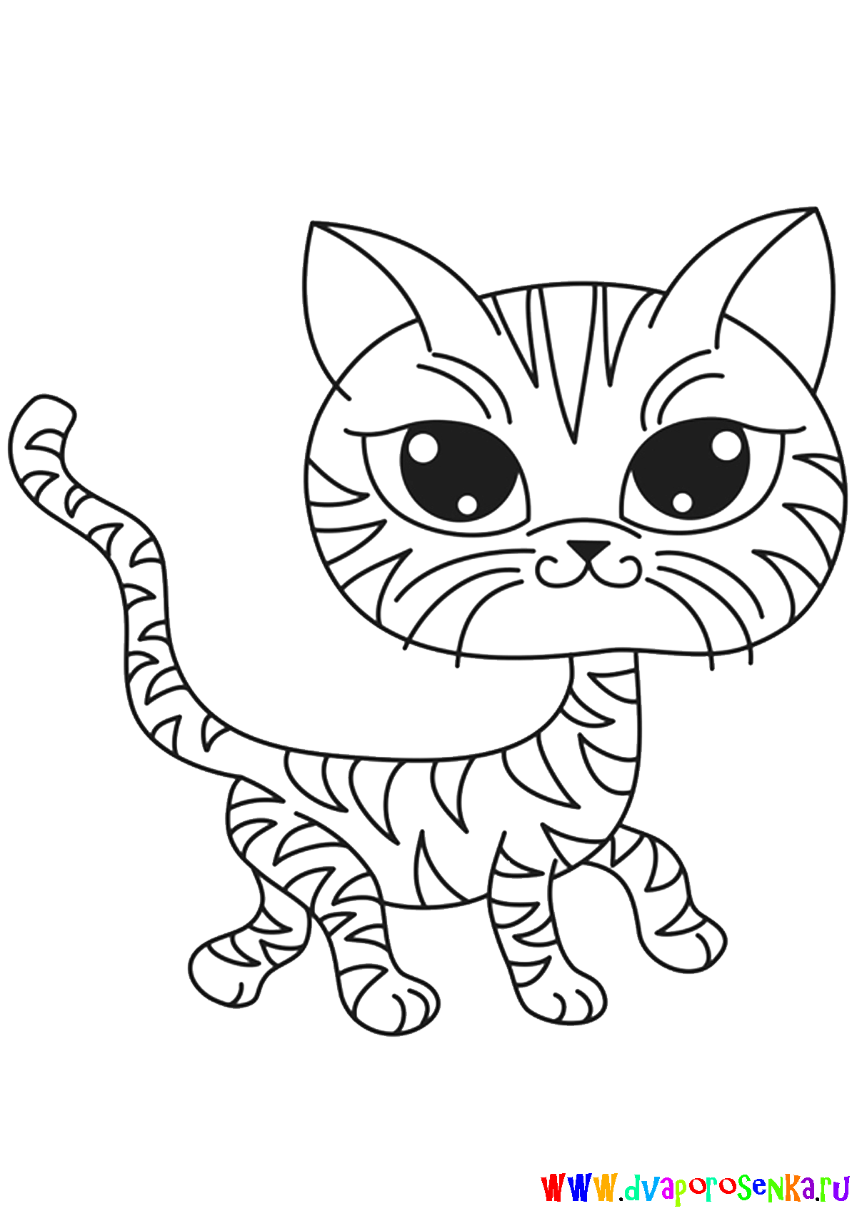 Fat cat coloring pages for kids