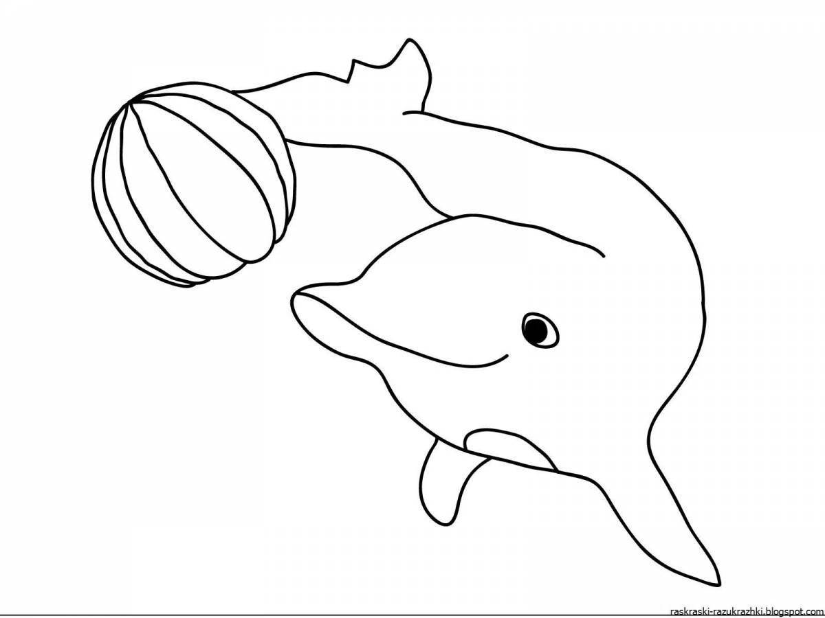 Children's dolphin coloring pages