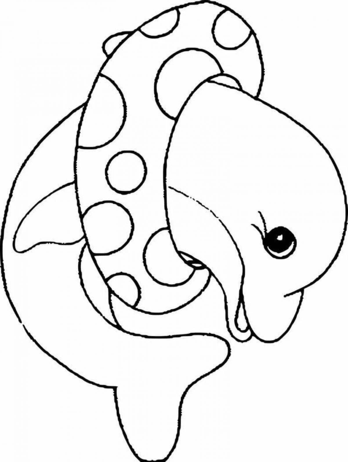 Live dolphin coloring book for kids