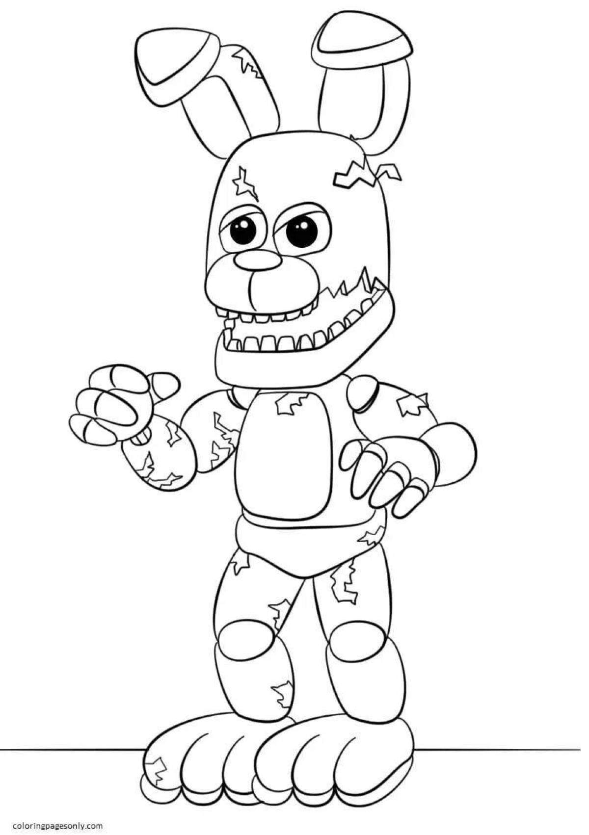 Exquisite freddy coloring book for kids