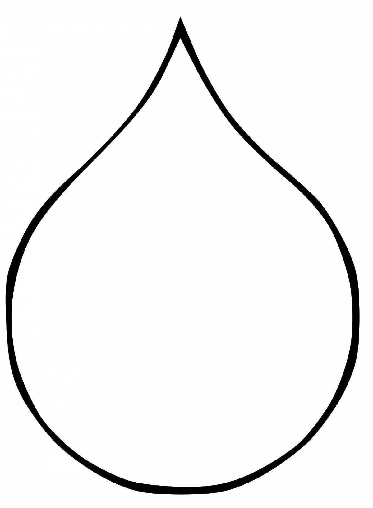 Раскраска Яркая капля воды раскраски для детей