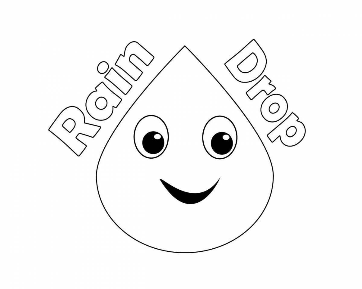 Adorable water drop coloring book for kids