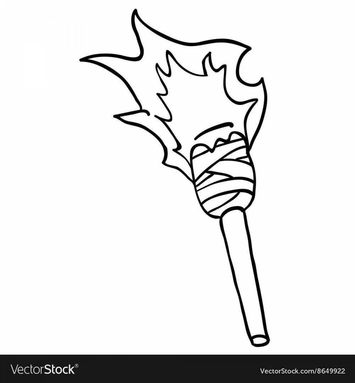 Fun torch coloring book for kids