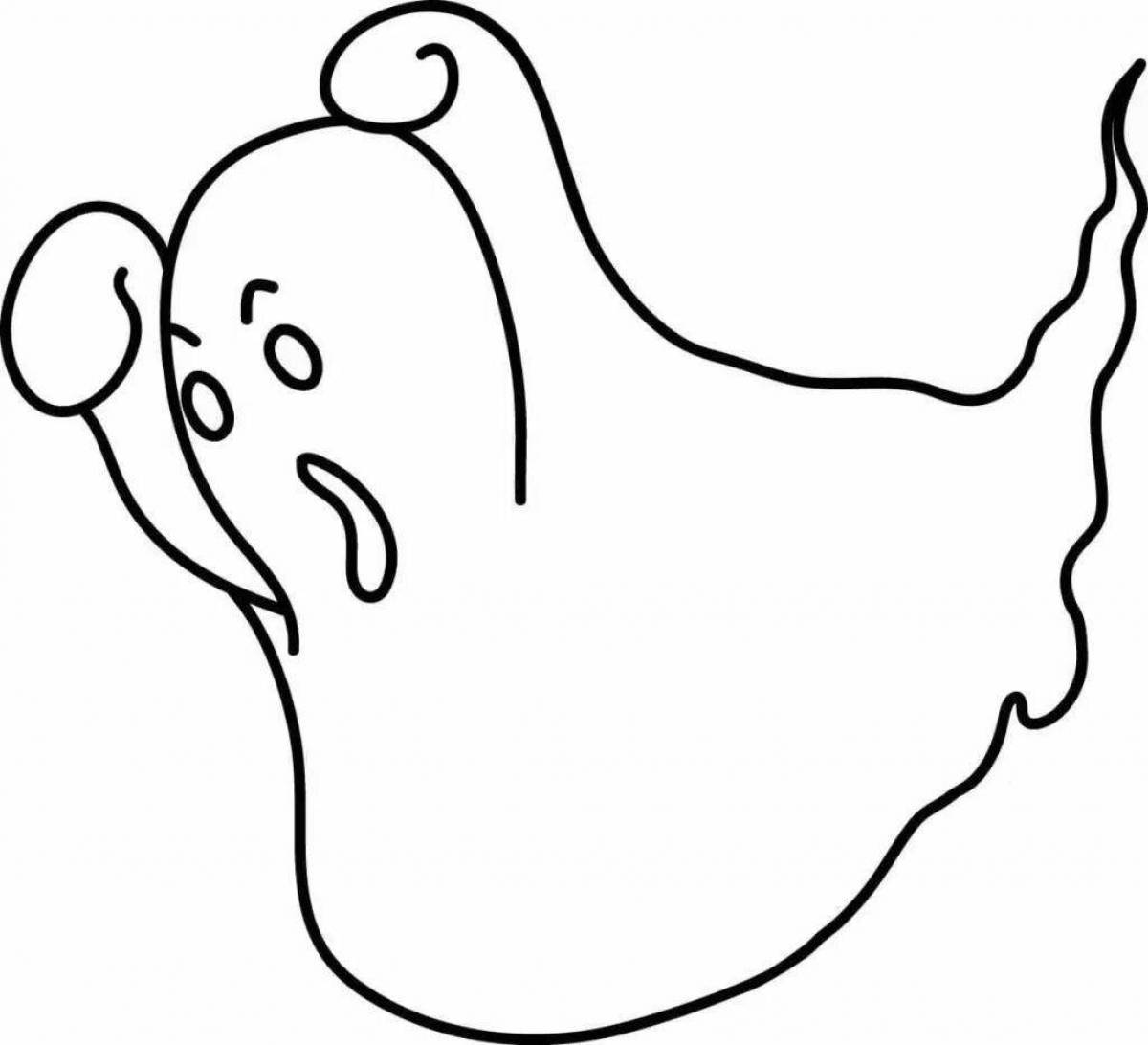 Spooky ghost coloring book for kids