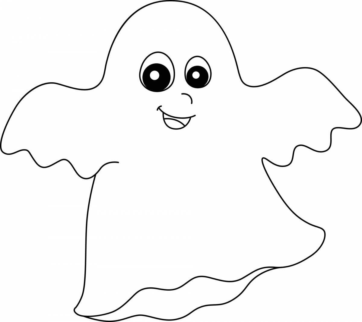 Cool coloring ghost for kids